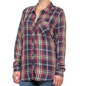Eddie Bauer Plaid Fiona Shirttail